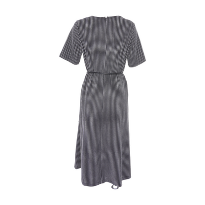 Black Check Midi Dress