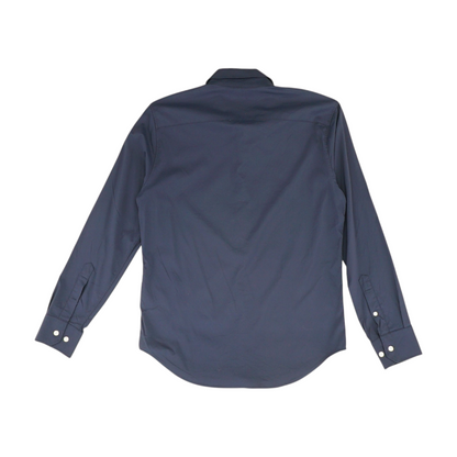 Navy Solid Long Sleeve Button Down