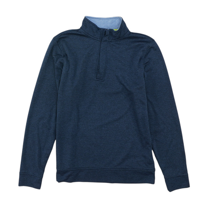 Navy Solid 1/4 Zip Pullover