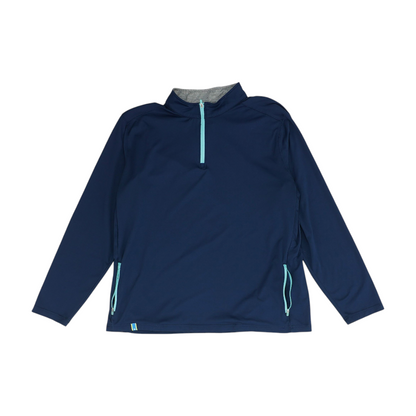 Navy Solid 1/4 Zip Pullover