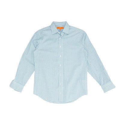White Check Long Sleeve Button Down