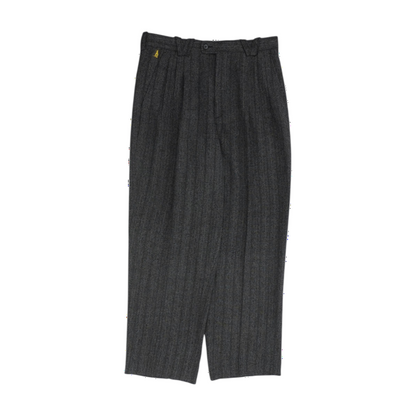 Black Striped Regular Pants