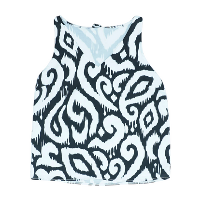 White Graphic Blouse
