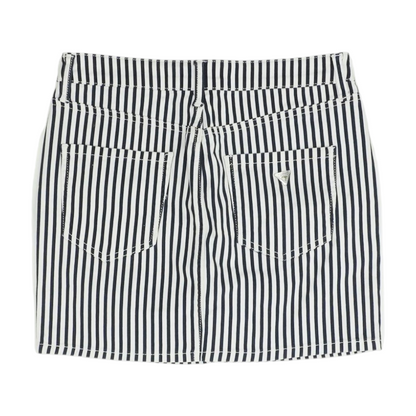 Navy Striped Mini Skirt
