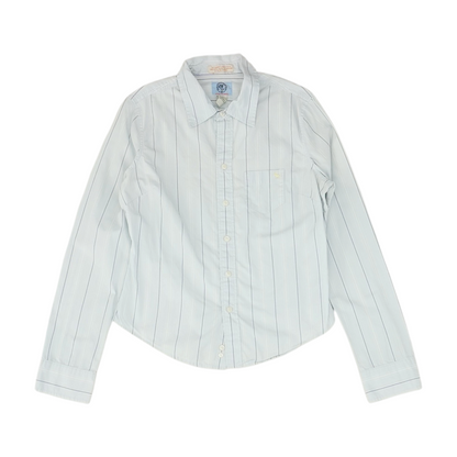 Blue Striped Long Sleeve Button Down