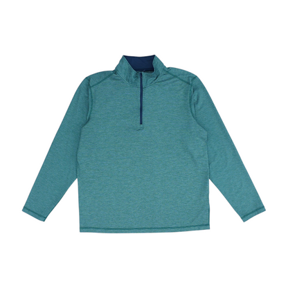 Green Striped 1/4 Zip Pullover
