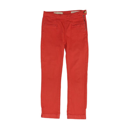 Red Solid Pants