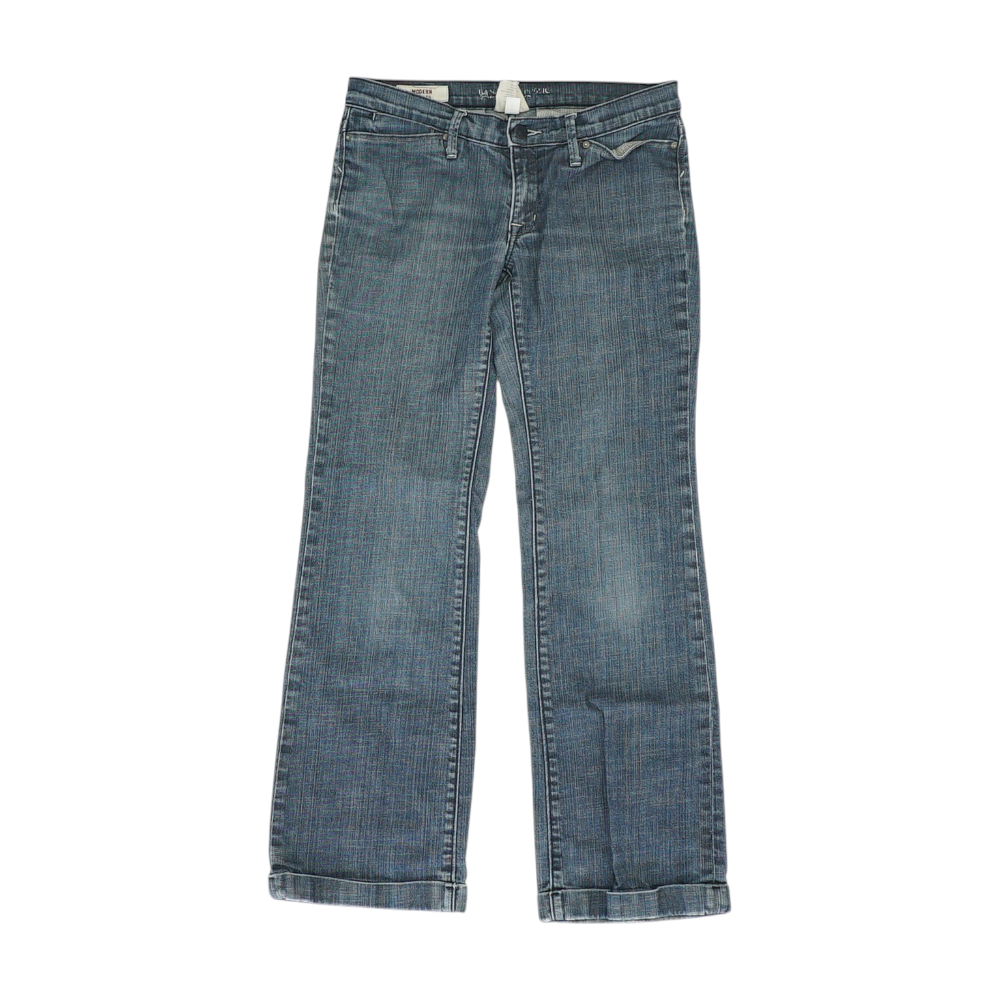 Blue Short Wide Leg Jeans