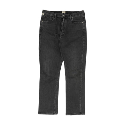Black High Rise Straight Leg Jeans