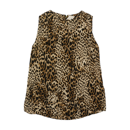 Brown Animal Print Blouse