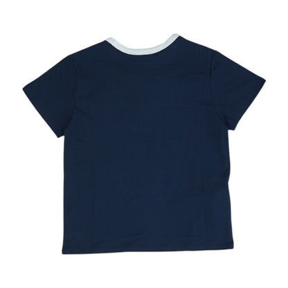 Navy Solid Crewneck T Shirt
