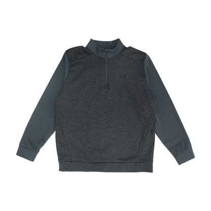 Gray Solid 1/4 Zip Pullover