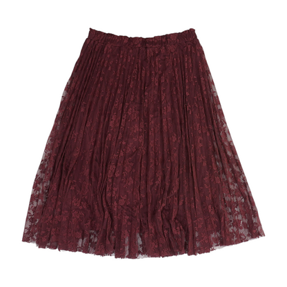 Maroon Petite Midi Skirt