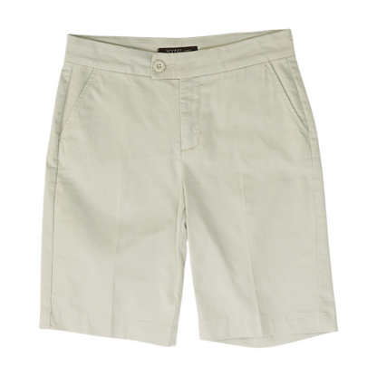 Khaki Petite Solid Chino Shorts
