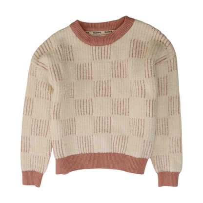 White Check Pullover Sweater
