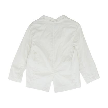 White Solid Blazer