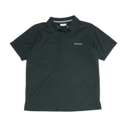 Black Solid Short Sleeve Polo