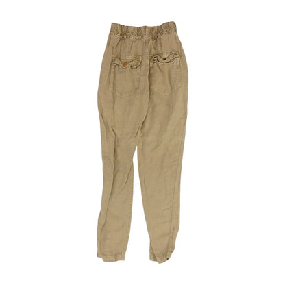 Tan Solid Pants
