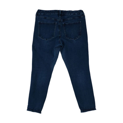 Blue Mid Rise Skinny Leg Jeans