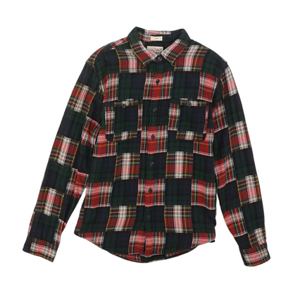 Green Plaid Flannel Button Down
