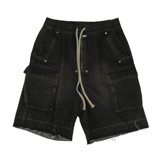 Black Denim Shorts