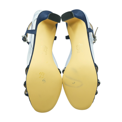 Navy Block Heels