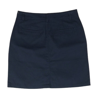 Navy Solid Mini Skirt