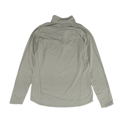 Gray Solid 1/4 Zip Pullover