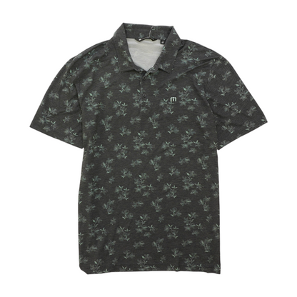 Charcoal Floral Short Sleeve Polo