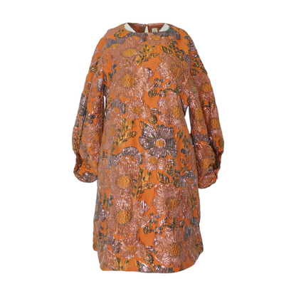 Orange Floral Mini Dress