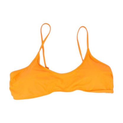 Neon Orange Solid Swim Top