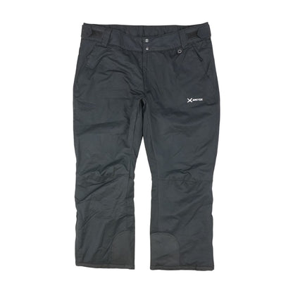 Black Solid Active Pants