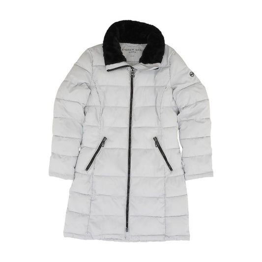 Gray Solid Topcoat Coat