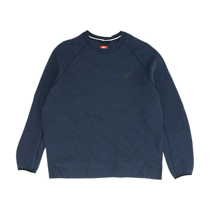 Blue Solid Sweatshirt Pullover
