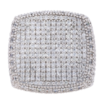 5 ctw 14K White Gold Diamond Statement Ring