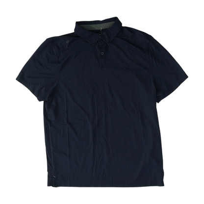 Navy Solid Short Sleeve Polo