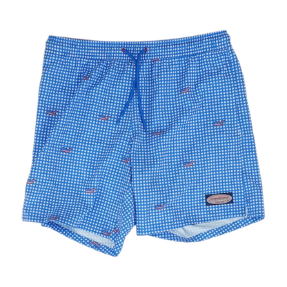 Blue Check Swim Bottom