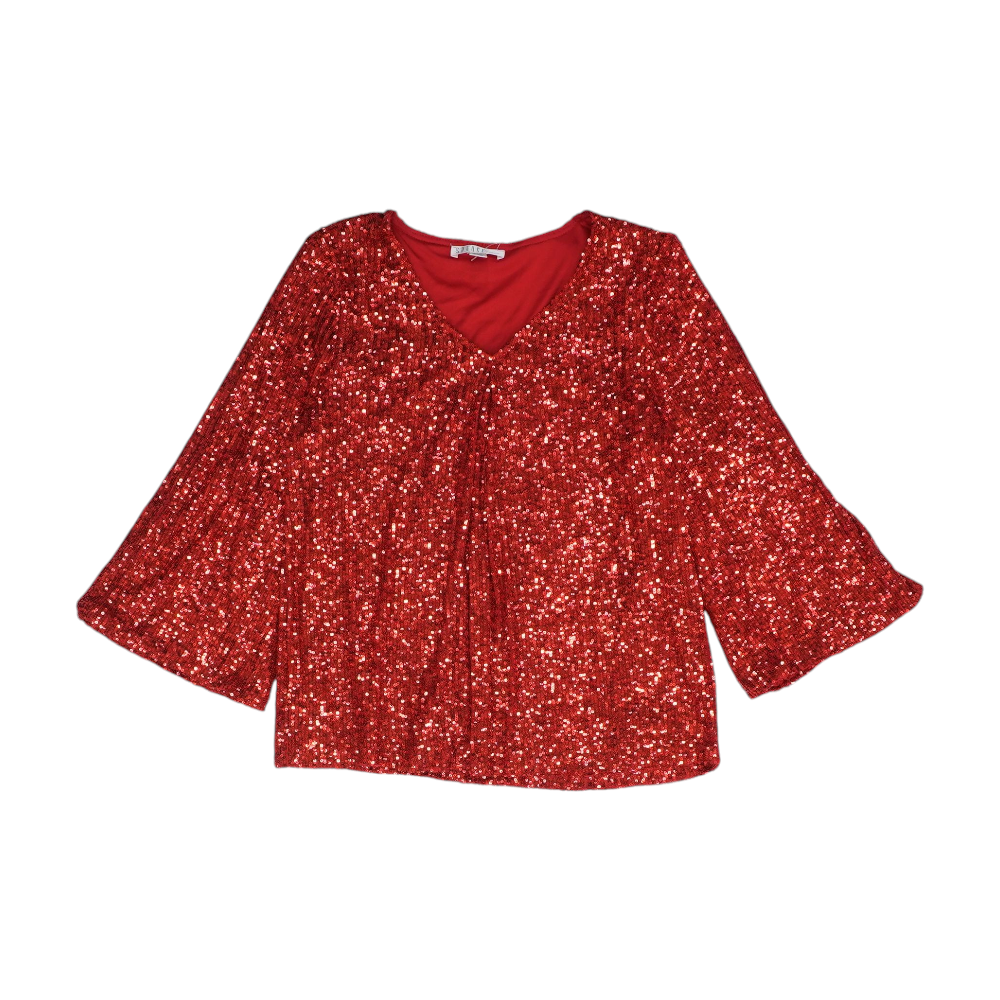 Red Petite Blouse