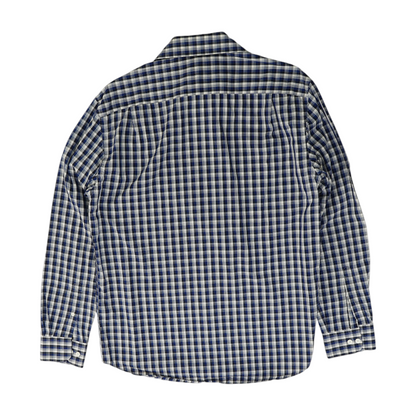 Blue Plaid Long Sleeve Button Down