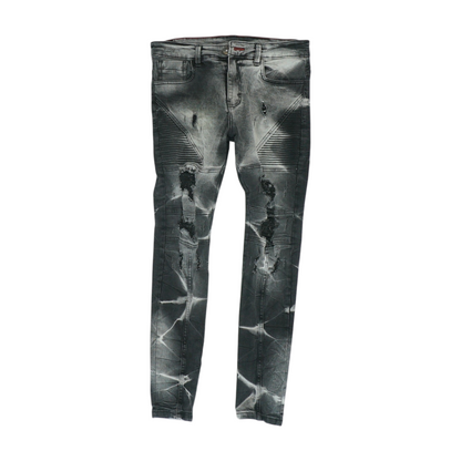Black Tie-Dye Skinny Jeans