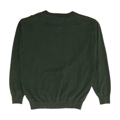 Green Solid Sweatshirt Pullover