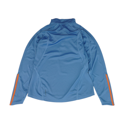 Blue Solid 1/4 Zip Pullover