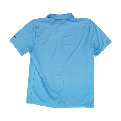 Blue Solid Short Sleeve Polo