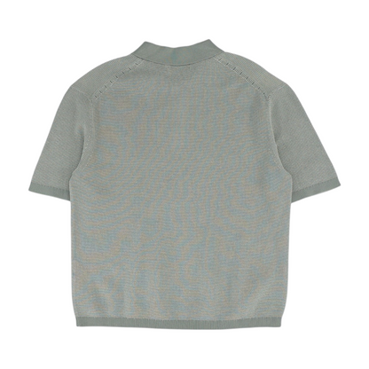 Green Solid Short Sleeve Polo