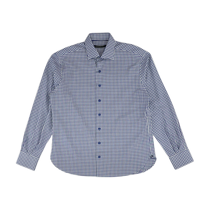 Blue Check Long Sleeve Button Down