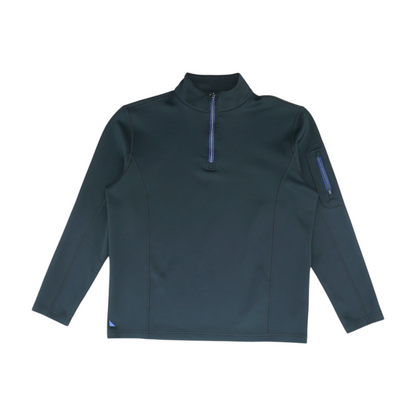 Black Solid 1/4 Zip Pullover