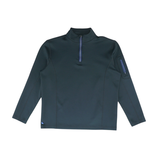 Black Solid 1/4 Zip Pullover