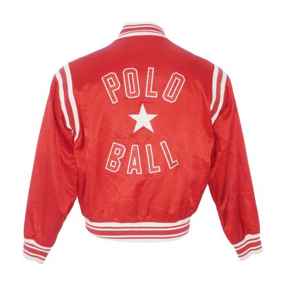 Red Polo Ball Satin Rally Jacket