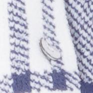 White Plaid Cardigan Sweater