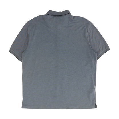 Blue Geometric Short Sleeve Polo